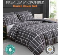 Lazzaro Premium Microfiber Single Duvet Cover Set Reversible Bedding Sets With Zipper Closure