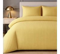 Lazzaro Satin Stripe King Size Duvet Cover Sets - Premium Hotel Quality Quilt Cover King Size Bedding Set 3 Pcs - Ultra Soft Hypoallergenic Kingsize Duvet Cover Sets With Zipper Closure