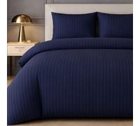 Lazzaro Satin Stripe Single Duvet Cover Set - Premium Hotel Quality Quilt Cover Single Bedding Set 2 Pcs - Ultra Soft Hypoallergenic Duvet Cover Single With Zipper Closure