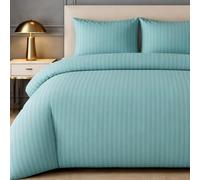 Lazzaro Satin Stripe Super King Duvet Set Pack of 2 - Premium Hotel Quality Quilt Cover Super King Size Bedding Set - Hypoallergenic Ultra Soft Superking Duvets Sets With Zipper Closure