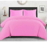 Lazzaro Satin Stripe Super King Duvet Set - Premium Hotel Quality Quilt Cover Super King Size Bedding Set - Hypoallergenic Ultra Soft Superking Duvets Sets With Zipper Closure