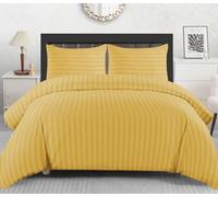 Lazzaro Satin Stripe Super King Duvet Set - Premium Hotel Quality Quilt Cover Super King Size Bedding Set - Hypoallergenic Ultra Soft Superking Duvets Sets With Zipper Closure