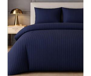 Lazzaro Satin Stripe Super King Duvet Set - Premium Hotel Quality Quilt Cover Super King Size Bedding Set - Hypoallergenic Ultra Soft Superking Duvets Sets With Zipper Closure