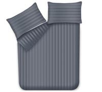 Lazzaro Satin Stripe Super King Duvet Set - Premium Microfiber Hotel Quality Quilt Cover Super King Size Bedding Set - Ultra Soft Hypoallergenic Superking Duvets Sets With Zipper Closure