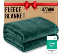 Lazzaro Single Flannel Fleece Blanket - Microfiber Solid Cozy & Warm, 290 GSM Fluffy Blankets and Throws For Sofas - Lightweight Super Soft Luxury Blankets for Bed