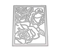 Lazzboy Stencil Cutting Dies Metal Die Paper Card Arts Hand Craft Decorative for Sizzix Big Shot/Other Machines(D, Flower-4 Rose)