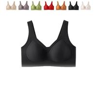 Lazzda Jelly Bra, 2026 New Strip Wireless Push-Up for Women,Seamless Soft Comfort Lifting Wire-Free Bra(Black,M)