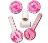 Lazzybeauty Ice Globes for Facial Cooling - 2 PCS Set for Eye & Neck, Cold Glass Ice Roller Ball, Cryo Sticks Face Globes, Tighten Skin, Reduce Puffiness and Dark Circles, Enhance Circulation