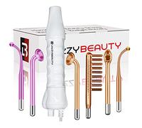 Lazzybeuauty High Frequency Facial Machine Portable Handheld Skin Therapy Wand Mushroom Electrode Bent Tube Neon - Wrinkle Acne Removal Face Lift Skin Tightening Puffy Eyes Highfrequency Toning Device