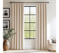 Lazzzy Beige Velvet Curtains 90 Inches Long Thermal Insulated Drapes for Living Room Bedroom Room Darkening Window Treatments Light Reducing Super Soft Luxury Rod Pocket 2 Panels Cream Beige