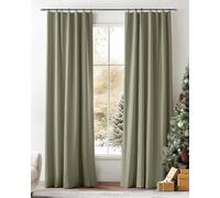 Lazzzy Green Velvet Blackout Curtain - Thermal Insulated, Noise Reducing, Darkening Privacy Drapes - 84 Inch Long, 1 Panel Sage Green