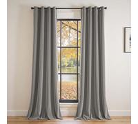 Lazzzy Light Gray Velvet Curtains Thermal Insulated Curtains 108 Inch Lenth Room Darkening Window Drapes for Bedroom Living Room Super Soft Luxury Window Treatment 2 Panels Grommet