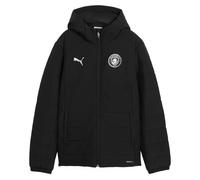 (LB) 2025-2026 Man City Hooded Padded Coat (Black) - Kids