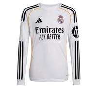 (LB) 2025-2026 Real Madrid Long Sleeve Home Shirt (Kids)