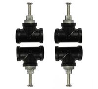 LB-LAIBA Industrial Water Pipe Cabinet Knobs Pulls, Retro Industrial Style for Wardrobe Dresser Cupboard Drawer Furniture Door Pulls Handle Home Kitchen Hardware 4 Pieces (A Style)