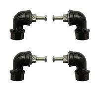 LB-LAIBA Industrial Water Pipe Cabinet Knobs Pulls, Retro Industrial Style for Wardrobe Dresser Cupboard Drawer Furniture Door Pulls Handle Home Kitchen Hardware 4 Pieces (B Style)