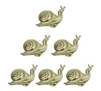 LB-LAIBA Snails Cabinet Knobs, Zinc Alloy Handles Pulls for Cupboard Wardrobe Drawer Dresser Bathroom Home Kitchen Hardware Decor 6 pieces (Gold)