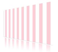 LB Pink and White Mouse Pad Modern Aesthetic Striped Desk Mat for Keyboard and Mouse Desk Pad Large Gaming Mousepad Rubber Base Mouse Pad for Laptop Gaming Office Computer and Home, 31.5x15.7 inch
