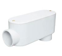 LB25 2-1/2" PVC Type LB Conduit Body, Schedule 40, Electrical Access Fitting, Gray, Weatherproof, (1 Unit)