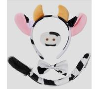 LBAAUX 1 Set Of Cow Role-Playing Suit, Soft Short Velvet Fabric That Is Skin-Friendly, Black And White Patterns That Do Not Fade, Light To Wear, Suitable For Men And Women Theme Party Decoration.
