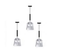 LBAWJWAIL 3ps Heavy Duty Aluminum Alloy Snow Shovel | Detachable Portable Snow Shovel With Non Slip T-Grip For Winter Snow Removal, Car Emergency And Camping(Silver)