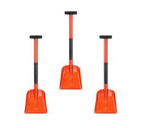 LBAWJWAIL 3ps Portable Detachable Aluminum Alloy Snow Shovel | Lightweight Heavy Duty With T Handle, Winter Emergency Snow Remover For Car, SUV, Camping & Driveway(Orange)