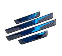 LBBQP 4Pcs Stainless Steel Car Door Sill Kick Plates, for Nissan Interstar 2022-2024 2025 Styling Accessories,B