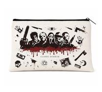 LBCIGOR Horror Movie Makeup Bag, Scary Slasher Character Cosmetic Zipper Pouch for women, Halloween Themed Beauty Organizer, Horror Movie Merch Cosmetic Bag, Gift for Horror Movie Fans and Lovers
