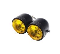 LBCSRMH Motorcycle Spotlights Motorcycle Universal 4" Twin Headlight Round Double Dominator Dual Headlamp For Cafe For Chopper Accessories Parts Refits