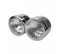 LBCSRMH Motorcycle Spotlights Motorcycle Universal 4" Twin Headlight Round Double Dominator Dual Headlamp For Cafe For Chopper Accessories Parts Refits