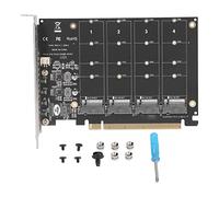 LBEC PCIE X16 Expansion Board, M.2 NVME SSD PCB Material to PCIE X16 Adapter Rugged Construction Stable Operation DC Chip with Computer Nuts