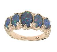 LBG Sterling 925 Silver Victorian Style Ladies 3.00ct Opal Ring Size O Vintage October Birthstone ring