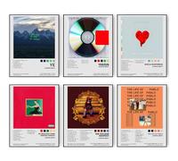LBingbrother Kanye West Posters Art Prints Music Album Cover Poster Prints Room Aesthetic Canvas Wall Art Prints for Girl and Boy Teens Dorm Bedroom Room Wall Decor (11"x14" UNFRAMED)