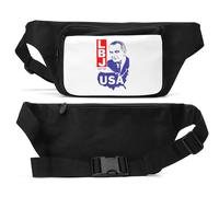 LBJ for USA Lyndon B Johnson Unisex Waist Bag Black