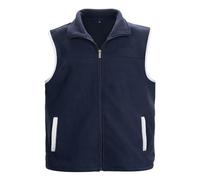 LBL Men’s Fleece Gilets Lightweight Sleeveless Jacket Winter Warm Outerwear Gilets Windproof Body Warmers Outdoor Golf Vests with Zipped Pockets BS055 Navy XXL