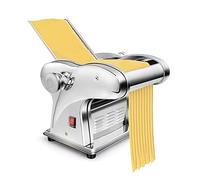 LBLFEBD Stainless Steel Electric Pasta Maker Machine - Automatic Noodle & Dumpling Wrapper Maker with 9 Thickness Settings, Dough Roller & Cutter