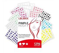 LBLMAX Pimple Patches for Face (1296 Count),3 shapes (Round,Star and heart Shapes),Hydrocolloid Spot Dots with Salicylic Acid and Tea Tree Oil