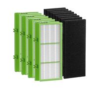 LBLVBNEWD Aer1 Filter Replacement for Holmes AER1 Air Purifiers, 4 True HEPA Air Filters + 8 Carbon Booster Filters for Replacement Parts HAPF30AT HAP242-NUC HAP424 HAP706 HAP716 HAP9240