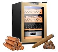 LBMED 50L Electric Humidor, Wine Cigar Temperature Control Cabinet, 1° Precise Temperature Control 52°F-64°F Temperature Adjustment, Humidity 60-80% Adjustable, 360° Circulation