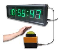 LBMED 6-digit Timer, Game Answer Buzzer with Stopwatch Button and Remote Control, Time/timing/countdown/stopwatch/alarm Clock Function, 12/24H LED Digital Clock, for Speed Races, Debate Competition