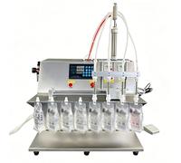 LBMED Automatic Bottle Filler Machine, 4 -Headed Liquid Filling Machine with Foot Switch, Quantitative Filling and Independent Flow Control, 2.5L/head Speed, Filling Quantity Counting Function
