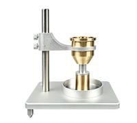 LBMED Flow Ability Tester, Natural Stacking Density Meter with 2.5mm/5mm Brass Funnel and Horizontal Bubbles, Adjustable Height, Scientific Precise Accuracy Measurement, for Aluminum Powder