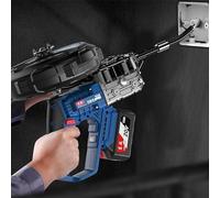 LBMED Wire Threading Machine, Electrician Wire Puller Through Wall with Strap, 600Nm Pulling Force and 40m/min Line Speed, 90° Can Shuttle 7 Times and Pull Back To Stop, for Wall, Pipeline