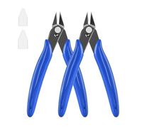 LBOKLING 5IN Small Wire Cutter Jewelry Wire Cutters Zip Tie Cutters Flush Cut Nippers Precision Micro Side Cutting Pliers for crafting, 3d Print, Plastic Models, Jewelry, Electronics, 2 Pack