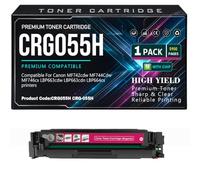 LBP663cdw LBP663cdn LBP664cx Toner Cartridges Compatible CRG-055H Toner for Canon MF742cdw MF744Cdw MF746cx Printers with chip High Yield Work,Magenta-CRG055H