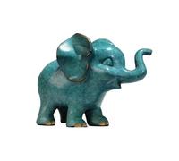 LBRTMED Attract Wealth Statue Ornament Home Copper Elephant Ornaments Chinese Handicrafts Living Room Decorations Handmade Statues Wealth Decor