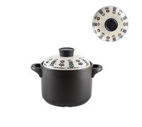 LBRTMED Ceramic casserole stew pot household gas high temperature resistant dry burning without cracking soup stew soup casserole rice casserole (A 1.5L)