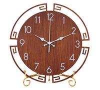 LBRTMED Modern Metal Tabletop Clocks, 12.6 * 11.8" Household Decorative Desk Clocks, Shelf Desk Top Clock Battery Operated Classic Home Decor, Modern Home Decor