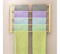 LBRTMED Multifunctional Wall Mounted Scarf Rack Towel Storage Organizer for Ties Silk Scarves Wrapping Paper and Ribbon SpaceSaving Metal Holder for Wall Display