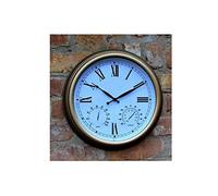 LBRTMED NMDCDH Garden Clocks Outdoor Waterproof, 15 Inch Vintage Roman Numerals Outdoor Clocks for the Garden Wall Mounted with Silent Quartz Clock Outside Clock Indoor Outdoor Decoration